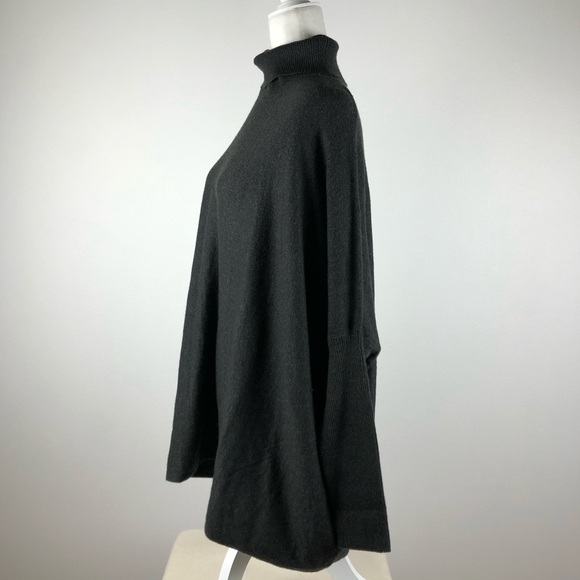 Oversized Boxy Turtleneck Tunic Sweater 